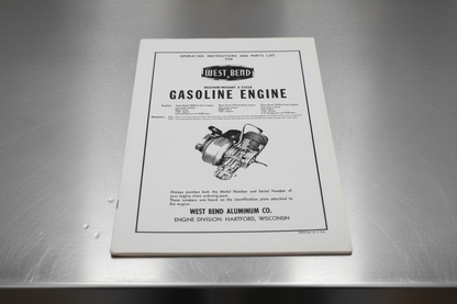 West Bend 510, 580, 700 Service Manual